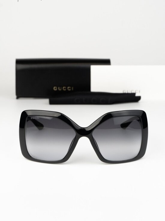 Gucci Women Sunglasses Black Grey Gradient Square GG2015S 001 NEW AUTHENTIC main image 9